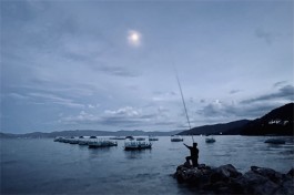 夜钓仙岛湖