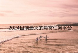 目前最火的悬赏任务平台是那些？2024年人气高的悬赏任务平台推荐